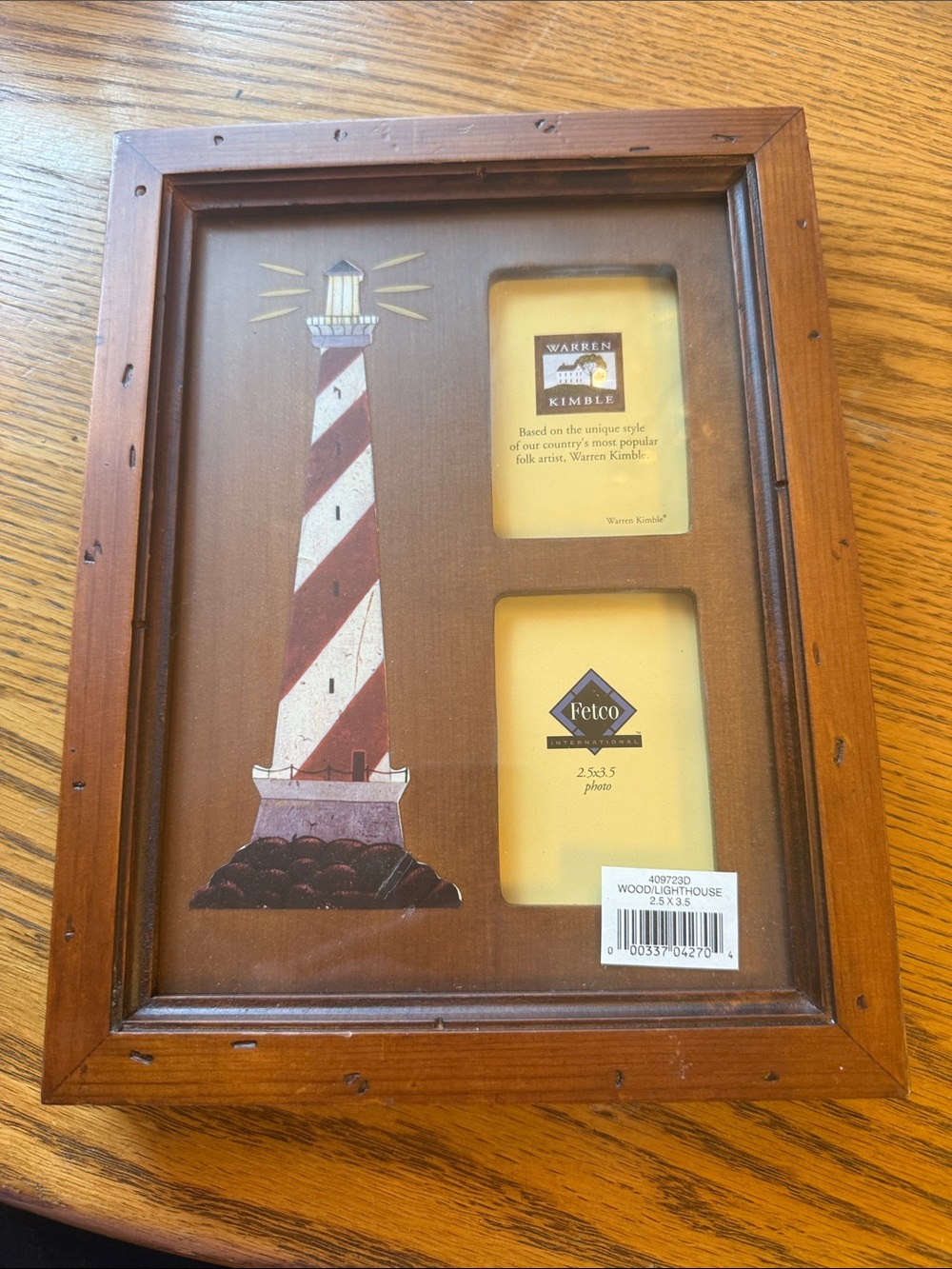 Warren Kimble Brown Lighthouse Multi-Opening Photo Frame